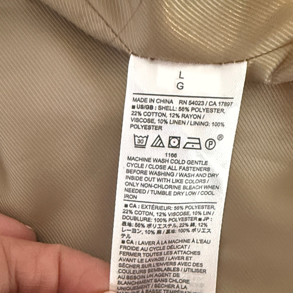 Herringbone Utility Jacket from Banana Republic Drawstring Waist, NWT Large - Picture 8 of 13